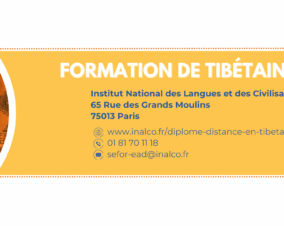 Formation de tibétain à distance à l'INALCO: à partir du 15 septembre 2025